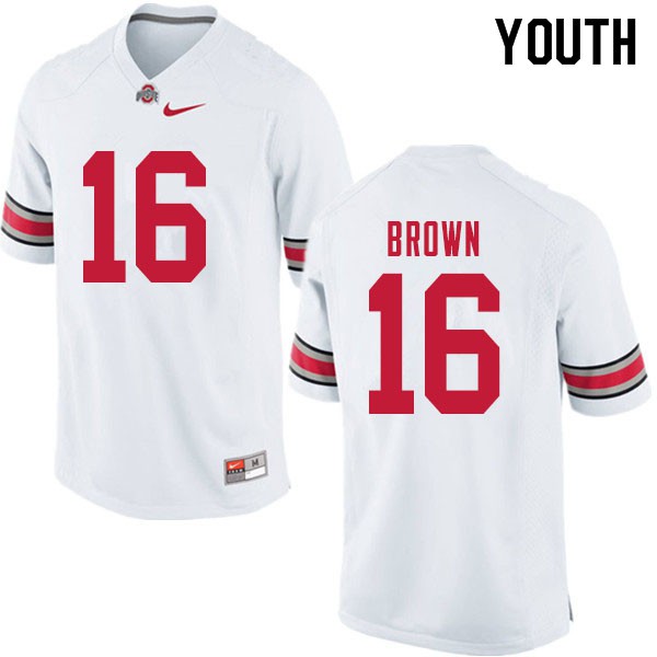 Ohio State Buckeyes #16 Cameron Brown Youth Official Jersey White